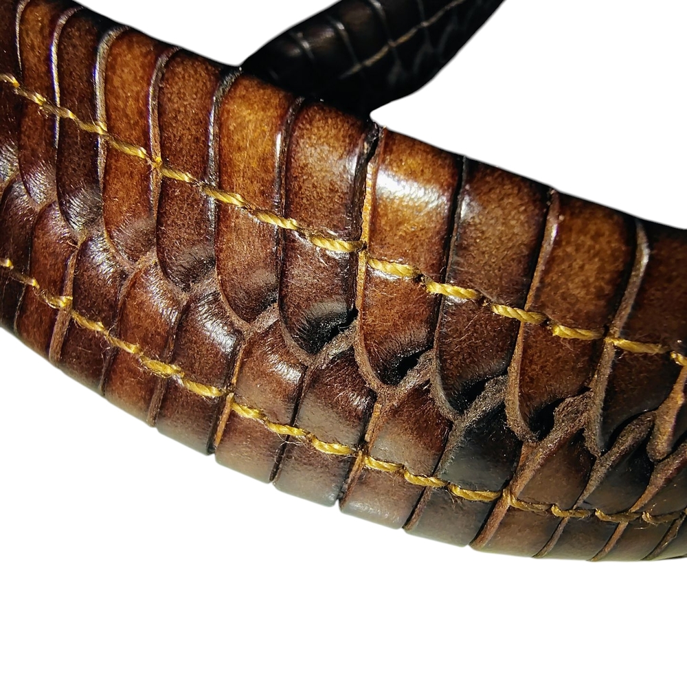Daniel Cremieux Woven Leather Belt Men's size 34 - Picture 11 of 12